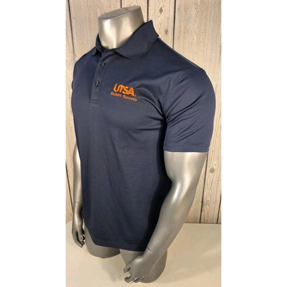 UTSA Roadrunners Student Success Men's Navy Blue Polo Shirt Large